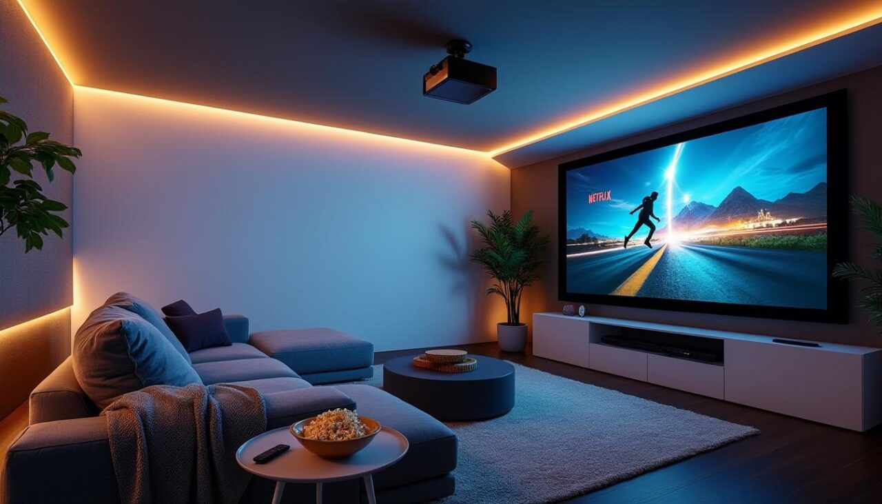 découvrez le vidéoprojecteur avec netflix intégré, la solution idéale pour transformer vos soirées cinéma en une expérience inoubliable. profitez d'une qualité d'image exceptionnelle et d'un accès simplifié à vos films et séries préférés, le tout dans le confort de votre maison.