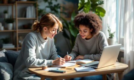 un-tuteur-aide-un-eleve-penches-sur-un-cahier-ouvert-pose-sur-une-table-en-bois-fournitures-et-un-ordinateur-portable-a-cote-lumiere-douce-du-matin-filtrant-par-une-fenetre-ambiance-calme-et